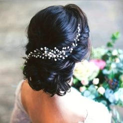 Bridal Hair Comb with Faux Pearls